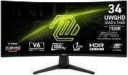 Монитор 34" MSI MAG 346CQ Curved VA/3440x1440/1мс/300кд/м2/ DP/HDMI/USB-C/180 гц