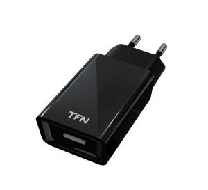 Сетевое зарядное устройство TFN WC1U1ABK (1 USB/1A/черное) комплект 3 штук зарядное устройство сетевое tfn usb 1a черный tfn wc1u1abk