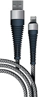 Кабель Borasco Fishbone Lightning - USB, 1м, Серый