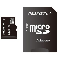 Память micro Secure Digital Card  32Gb class10 A-DATA UHS-I / +адаптер [AUSDH32GUICL10-RA1]