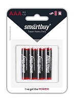 Батарейки BL4 Smartbuy R03/4B (48/960) (SBBZ-3A04B) солевая BL-4 (цена за 4 шт.)