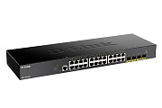 Коммутатор D-Link DGS-1250-28X/A1A Управляемый L2 коммутатор с 24 портами 10/100/1000Base-T и 4 портами 10GBase-X SFP+