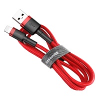 Кабель Baseus Cafule Lightning - USB  1м, красный (CALKLF-B09)  Красный