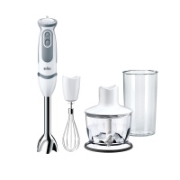 Блендер Braun Multiquick 5V MQ5235 WH (1000 Вт/ скоростей 21 / турборежим/ венчик, измельчитель, стакан)