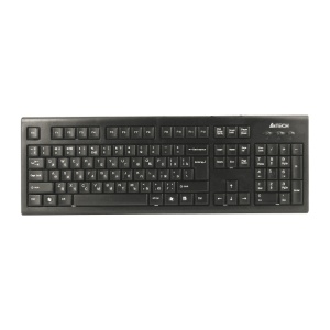 цена Клавиатура A4Tech KR-85, русские буквы белые, 1.5м., черный.