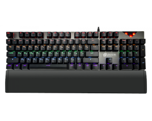 Игровая механическая клавиатура Oklick 935G черный USB Multimedia for gamer LED цена и фото