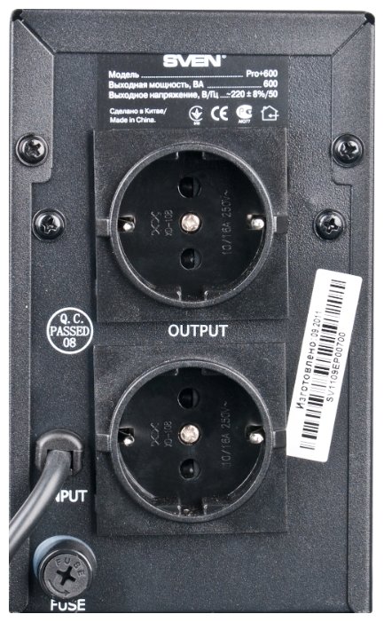 ИБП SVEN Pro 600 600VA/360Вт  2 euro sockets