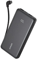 Портативная батарея Anker Zolo, (USB/Type-C/22,5W/PD/QC/LED индикатор + кбель Type-C) 10000мАч, Черная (A110DH11)
