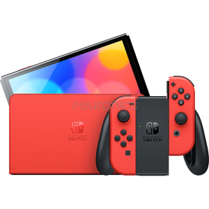 игровая приставка nintendo switch 32 гб особое издание mario красный синий Игровая приставка Nintendo Switch OLED Mario Red