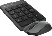 Беспроводной комплект цифровой блок+мышь A4Tech Fstyler FG1600C Air, (Клавиш 18 шт/2000 dpi/2.4), Серая