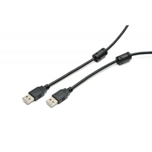 Кабель USB 2.0 Type-A - USB 2.0 Type-A KS-is (KS-587B-2) с ферритовыми фильтрами, вилка-вилка, скорость передачи до 480 Мбит/с, длина - 2,0 метра фотографии