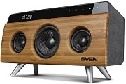 Беспроводная портативная колонка SVEN HA-930 / 30W / USB / FM / Bluetooth / Батарея 2*2200mAh / Бамбук / материал - бамбук