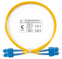 Шнур оптический duplex Cabeus FOP(d)-9-SC-SC-1m SC-SC 9/125 sm 1м LSZH