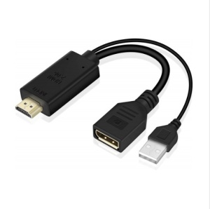 Адаптер-переходник премиум KS-is HDMI M + USB Type A M на DisplayPort F KS-is (KS-501) 1080p rca av к hdmi совместимый композитный адаптер конвертер av2hdmi адаптер для тв ps3 ps4 пк dvd xbox проектора с usb кабелем