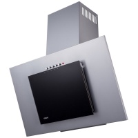 Вытяжка наклонная AKPO WK-4 Nero Eco 50 Grey/Black (740 м³/ч / 115 Вт / LED освещение 2x2 Вт / ширина - 50 см / чёрное стекло + серый металл)