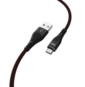 Кабель TFN FORZA micro-USB - USB, плетеный, 3A, 1 метр, черный (TFN-CFZMICUSB1MBK) кабель tfn forza micro usb usb плетеный 3a 1 метр черный красный tfn cfzmicusb1mrd