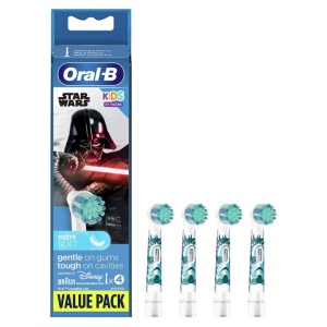 Насадка для зубных щеток Braun Oral-B Kids EB10S Star Wars (4 шт) oral b сменные насадки щетки сверхмягкие для детей от 3 лет человек паук 2 шт в упаковке