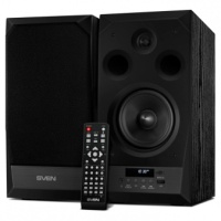 Колонки 2.0 SVEN MC-20 / 90W / Питание - 220В / SD / USB / FM / Bluetooth / Оптический вход / Пульт ДУ / Чёрный / Корпус - дерево (MDF)