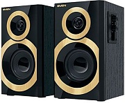 Колонки 2.0 SVEN SPS-619* GOLD / 2×10W / дерево / black-gold