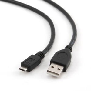 цена Кабель GEMBIRD micro-USB - USB, 1.8 метра, черный (CCP-mUSB2-AMBM-6)