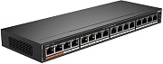 Коммутатор Dahua DH-SG1016P 16-портовый неуправляемый настольный коммутатор с 16 портами РoЕ