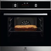 Духовой шкаф Electrolux EOF6P76BX (SurroundCook 600 / 65 л / до 250°C / Нерж. сталь + чёрный / Пиролиз / телескоп. напр. (x1) / SoftClose)