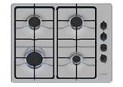 Поверхность газовая Bosch PBP6B5K80 (Serie2 / нерж. сталь / эмал. решетки / 4 конфорки (1,75/1,0/1,75/3,0кВт) / электроподжиг / газконтр.)