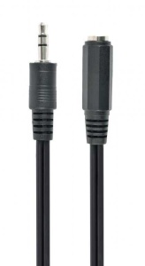 Удлинитель 3.5 mm jack (4 pin) - 3.5 mm jack (3 pin) GEMBIRD (CCA-419), вилка-розетка, длина - 0.18 метра 3 5mm jack male to female cable earphone headphone audio extension cable extendable flexible spring cord portable audio cable