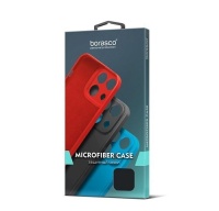 Чехол-накладка Borasco, Microfiber для Xiaomi Redmi 13, черный Чёрный