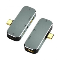 Концентратор KS-is KS-763 1xUSB 3.0 и 1xUSB 2.0 и 1xUSB Type C и 1xPD и 1xAUX 3.5 в Type C USB HUB Чёрный