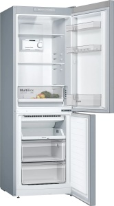 Холодильник Bosch KGN33NLEB (Serie2 / Объем - 282 л / Высота - 176 см / A++ / Нерж. сталь / NoFrost) холодильник snaige rf29sm ptmp2e0 ice logic объем 288 л высота 180см ширина 54 см a нерж сталь