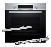 Духовой шкаф Bosch HBA514BS3+HEZ538000 (Serie4 / 71 л / до 275 °C / Нерж. сталь / Гриль / Телескоп. напр. (x1) / Гидролиз / A+)