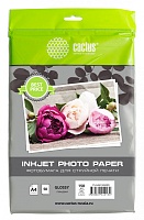 Фотобумага Cactus CS-GA415050ED A4/150г/м2/50л./белый глянцевое для струйной печати   Фотобумага Cactus CS-GA415050ED A4/150г/м2/50л./белый глянцевое для струйной печати