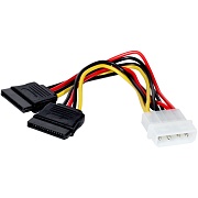 Кабель питания Molex - SATA (x2) ExeGate EX-CC-SATA-PSY (Molex 4pin/2xSATA15pin, 0,15м)