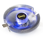 Кулер ExeGate Wizard EE91-PWM.BLUE, Al, all sockets, TDP 75W, гидродинамический, 4pin, 22db голуб подсв