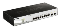 Коммутатор D-LINK DGS-1210-10P Управляемый L2 коммутатор с 8 портами 10/100/1000Base-T и 2 портами 1000Base-X SFP