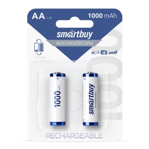 цена Аккумулятор R6 1000mAh Smartbuy BL-2 (аккум-р 1.2В) SBBR-2A02BL1000