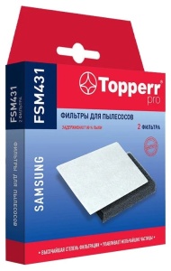 Набор фильтров Topperr 1155 FSM 431 фильтр для пылесоса topperr fsm 431