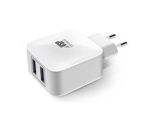 Сетевое зарядное устройство Borasco 2USB, 2,1A , белое Белый