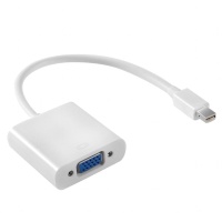 Переходник miniDisplayPort - VGA GEMBIRD (AB-mDPM-VGAF-02-W), вилка-розетка, DisplayPort v.1.1a, длина - 0.15 метра, белый