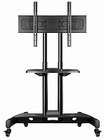 Мобильная стойка для ТВ ONKRON TS2551 чёрный, для 32"-55", нагрузка до 28 кг, регулировка высоты - 900 - 1500 мм