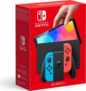 игровая приставка nintendo switch oled neon неоново синий неоново красный Игровая приставка Nintendo Switch OLED Neon