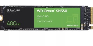Жесткий диск SSD M.2 480GB WD Green SN350 PCI-E 3.x x4 R2400/W1650 Mb/s WDS480G2G0C 60 TBW