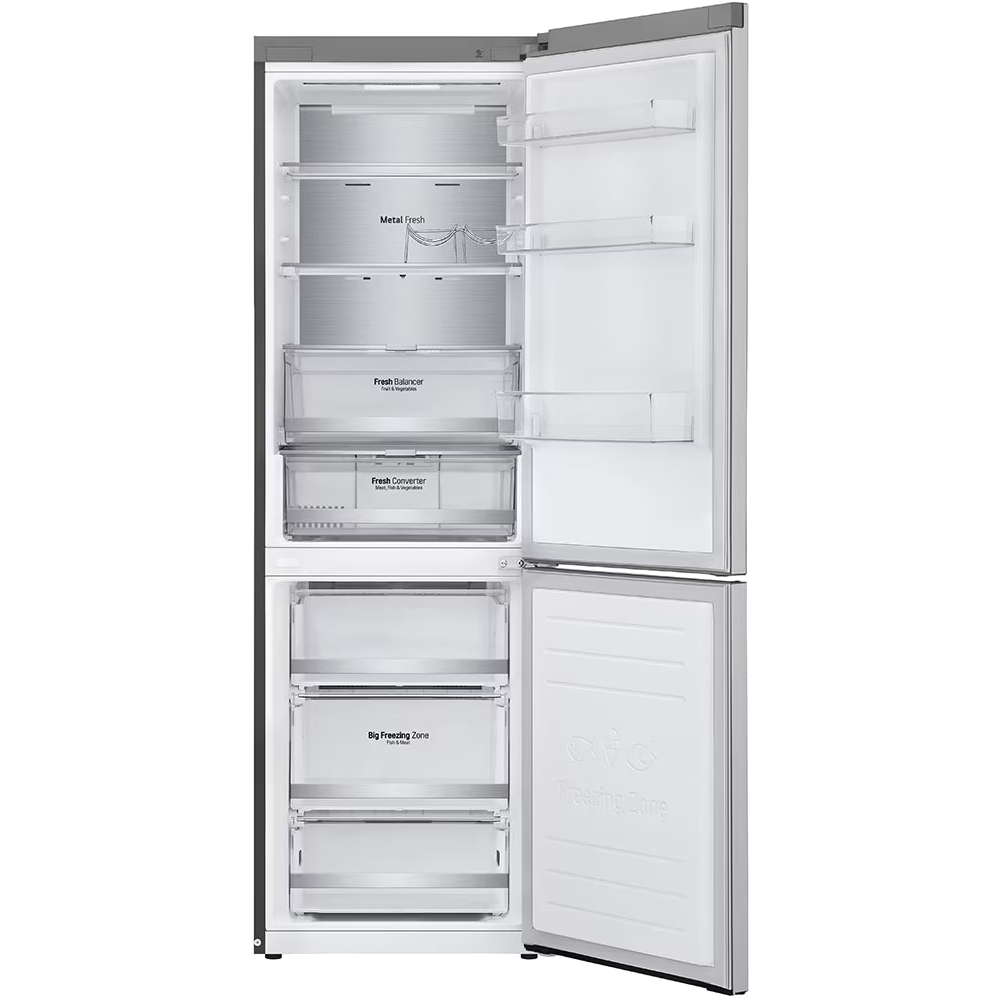 Холодильник LG GBB71NSUGN (Объем - 341 л / Высота - 186см / A+ / Серебристый / NoFrost / Smart Inverter™ / LG SmartThinQ™ / Wi-Fi)