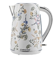 Чайник Brayer BR1083 (2500Вт / 1.7 л / нержавеющая сталь / белый)