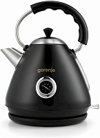 DSP Чайник Gorenje K17CLBK  (2200Вт / 1.7л / металл / черный) небольшая вмятина