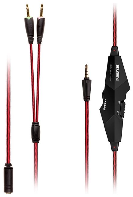 Наушники с микрофоном SVEN AP-G777MV Black-RED GAMING