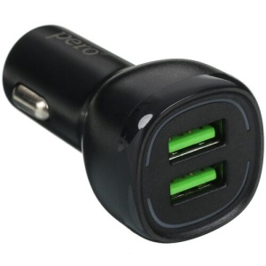 Автомобильное зарядное устройство PERO AC04 (2 USB/2.4A) черное зарядное устройство интерскол зу 1 5 12