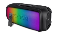 Беспроводная портативная колонка SVEN PS-860 / 100W / TWS / microSD / USB / FM / Bluetooth /  Батарея 5400mAh / LED подсветка  / караоке / Чёрный