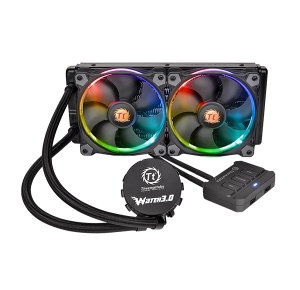 Водяное охлаждение Thermaltake Water 3.0 Riing RGB 240 для Soc-1700/AM5/AM4/1151/1200 (CL-W107-PL12SW-A) cooling fan i12b black dimensions 120 x 120 x 25mm voltage dc 12v current 0 25a±10% fan speed 800 1800±10% max air flow 31 18 73 92cfm max air pressure 0 56 2 1mmh20 max noise 20 33 2dba bearing type fdb bearing life expectancy 70 000 hour